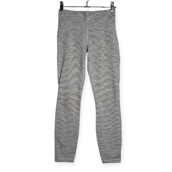 Lululemon Train Times 7/8 Pant 25" SIZE 6 Space Grey Alpine White Mesh Legging - Picture 1 of 10